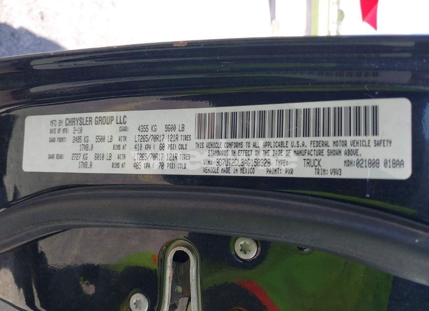 Photo 9 of 2010 Dodge Ram 2500 SLT (VIN 3D7UT2CL3AG158328)