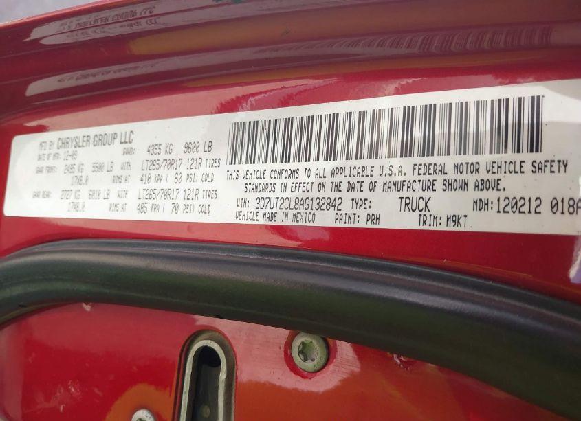 Photo 9 of 2010 Dodge Ram 2500 SLT (VIN 3D7UT2CL8AG132842)