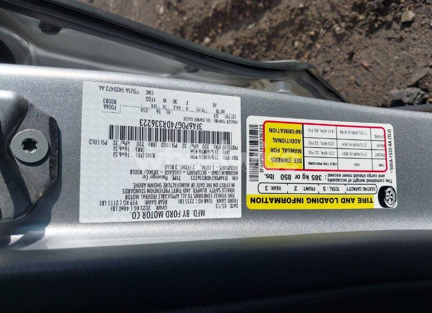 Photo 9 of 2013 Ford Fusion S (VIN 3FA6P0G74DR336223)