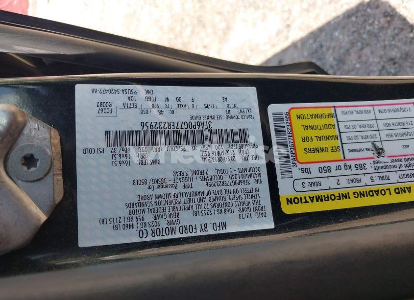 Photo 9 of 2014 Ford Fusion S (VIN 3FA6P0G77ER232956)