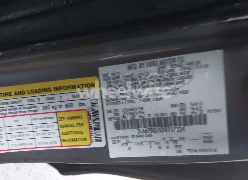 Photo 9 of 2013 Ford Fusion S (VIN 3FA6P0G7XDR117234)