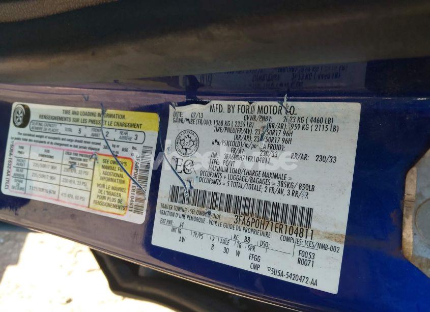 Photo 9 of 2014 Ford Fusion SE (VIN 3FA6P0H71ER104811)