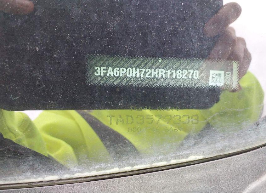 Photo 13 of 2017 Ford Fusion SE (VIN 3FA6P0H72HR118270)