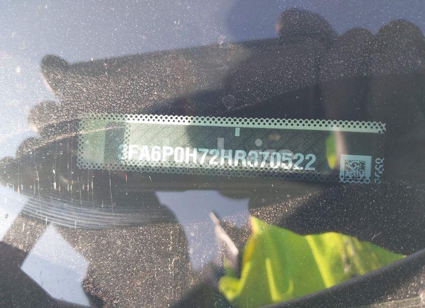 Photo 9 of 2017 Ford Fusion SE (VIN 3FA6P0H72HR370522)