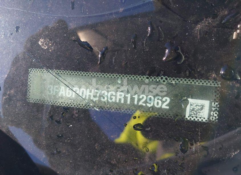 Photo 9 of 2016 Ford Fusion SE (VIN 3FA6P0H73GR112962)