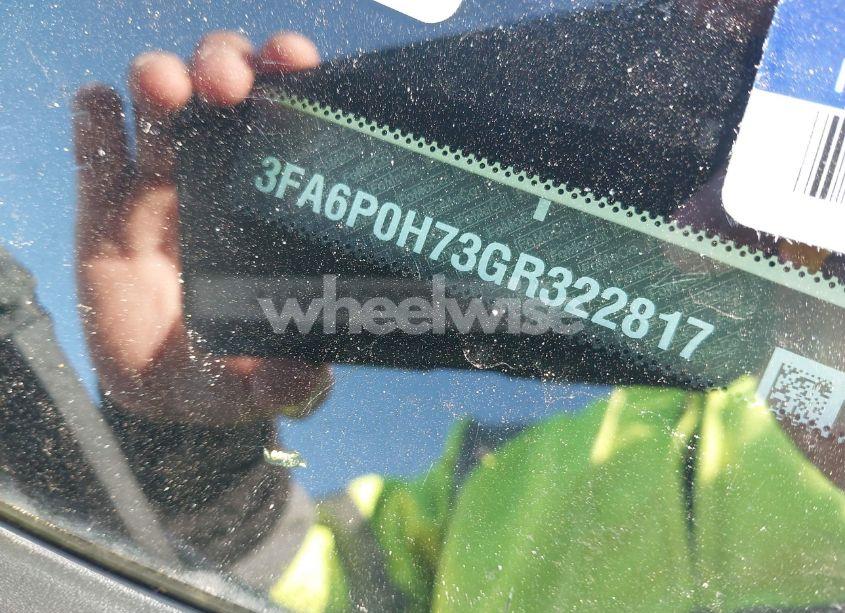 Photo 11 of 2016 Ford Fusion SE (VIN 3FA6P0H73GR322817)