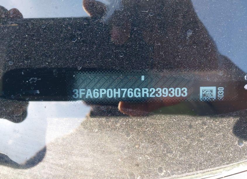 Photo 9 of 2016 Ford Fusion SE (VIN 3FA6P0H76GR239303)