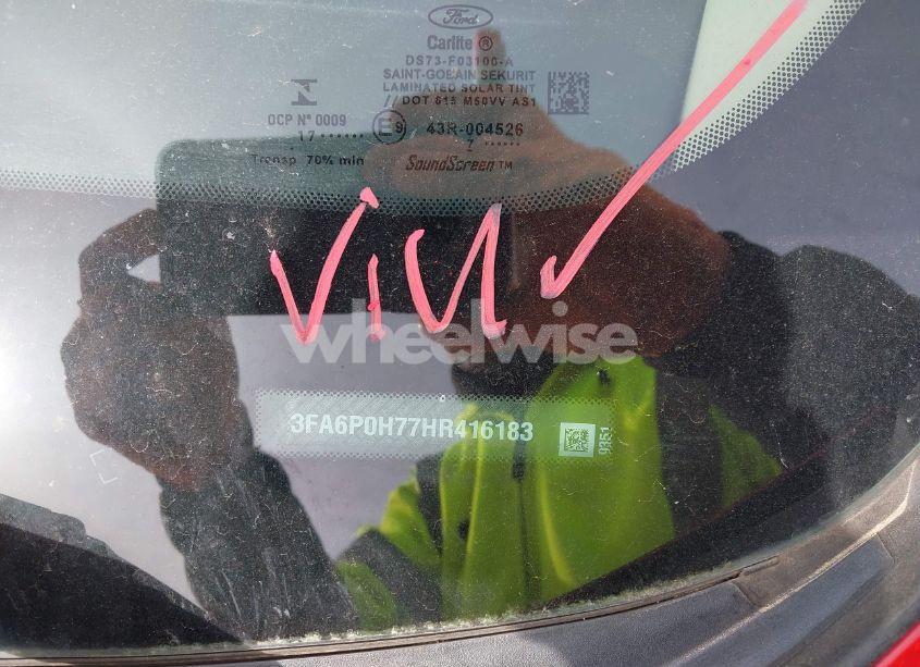 Photo 9 of 2017 Ford Fusion SE (VIN 3FA6P0H77HR416183)