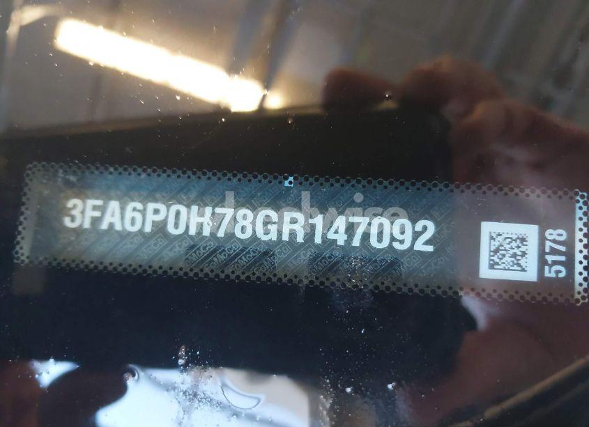 Photo 9 of 2016 Ford Fusion SE (VIN 3FA6P0H78GR147092)