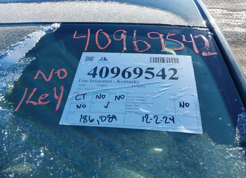 Photo 20 of 2016 Ford Fusion SE (VIN 3FA6P0H79GR200463)