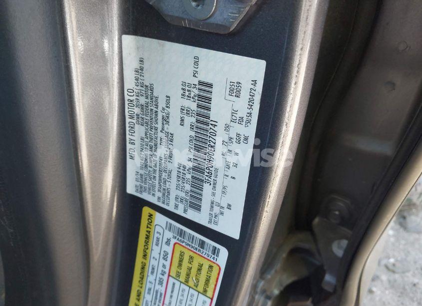 Photo 9 of 2014 Ford Fusion SE (VIN 3FA6P0H90ER270741)