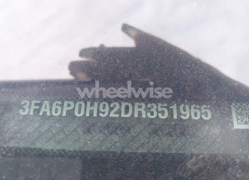 Photo 9 of 2013 Ford Fusion SE (VIN 3FA6P0H92DR351965)