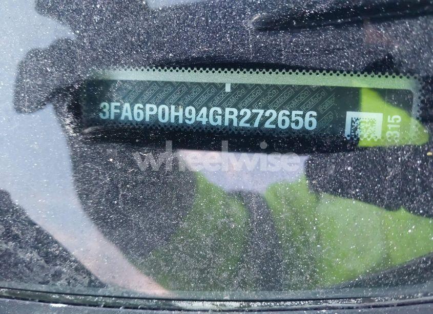 Photo 9 of 2016 Ford Fusion SE (VIN 3FA6P0H94GR272656)