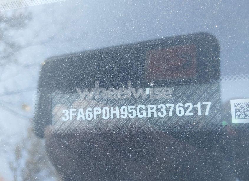 Photo 9 of 2016 Ford Fusion SE (VIN 3FA6P0H95GR376217)