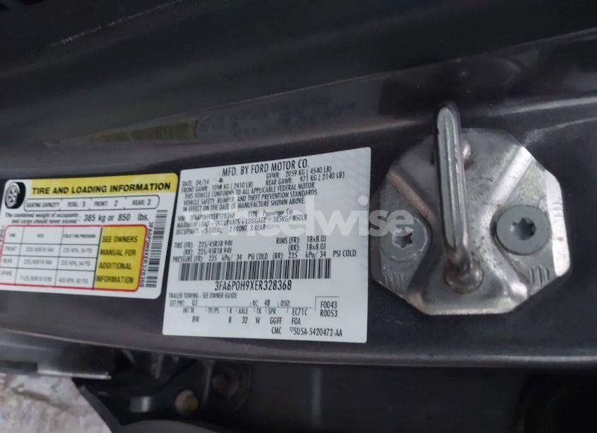 Photo 9 of 2014 Ford Fusion SE (VIN 3FA6P0H9XER328368)