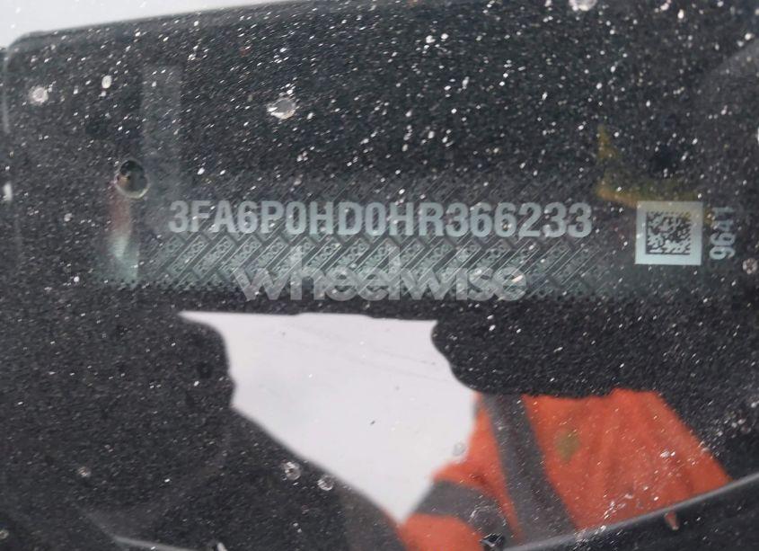 Photo 9 of 2017 Ford Fusion SE (VIN 3FA6P0HD0HR366233)