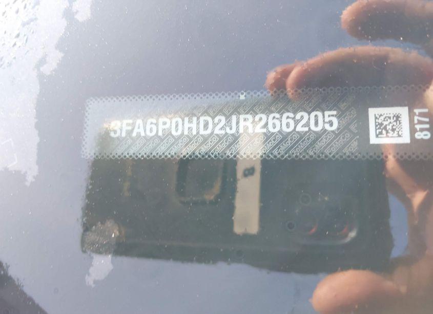 Photo 9 of 2018 Ford Fusion SE (VIN 3FA6P0HD2JR266205)