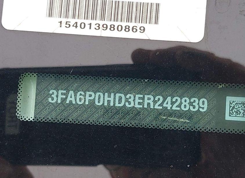 Photo 9 of 2014 Ford Fusion SE (VIN 3FA6P0HD3ER242839)