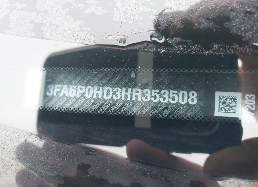 Photo 9 of 2017 Ford Fusion SE (VIN 3FA6P0HD3HR353508)