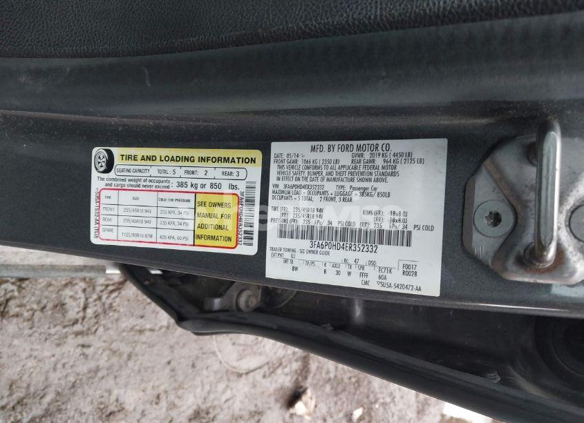 Photo 9 of 2014 Ford Fusion SE (VIN 3FA6P0HD4ER352332)