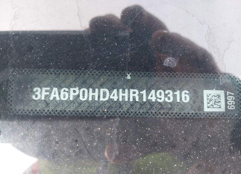 Photo 9 of 2017 Ford Fusion SE (VIN 3FA6P0HD4HR149316)