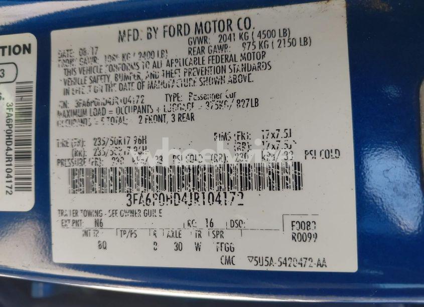 Photo 9 of 2018 Ford Fusion SE (VIN 3FA6P0HD4JR104172)