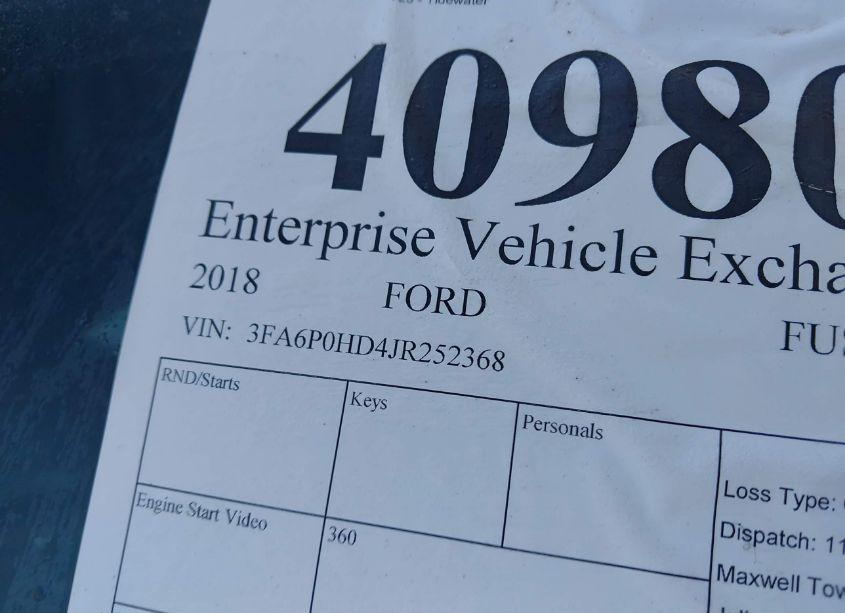 Photo 9 of 2018 Ford Fusion SE (VIN 3FA6P0HD4JR252368)