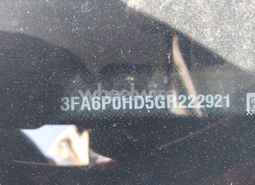 Photo 9 of 2016 Ford Fusion SE (VIN 3FA6P0HD5GR222921)