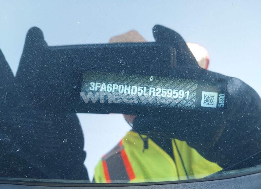 Photo 9 of 2020 Ford Fusion SE (VIN 3FA6P0HD5LR259591)