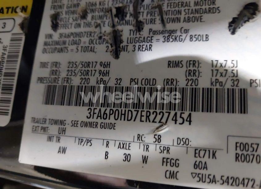 Photo 9 of 2014 Ford Fusion SE (VIN 3FA6P0HD7ER227454)