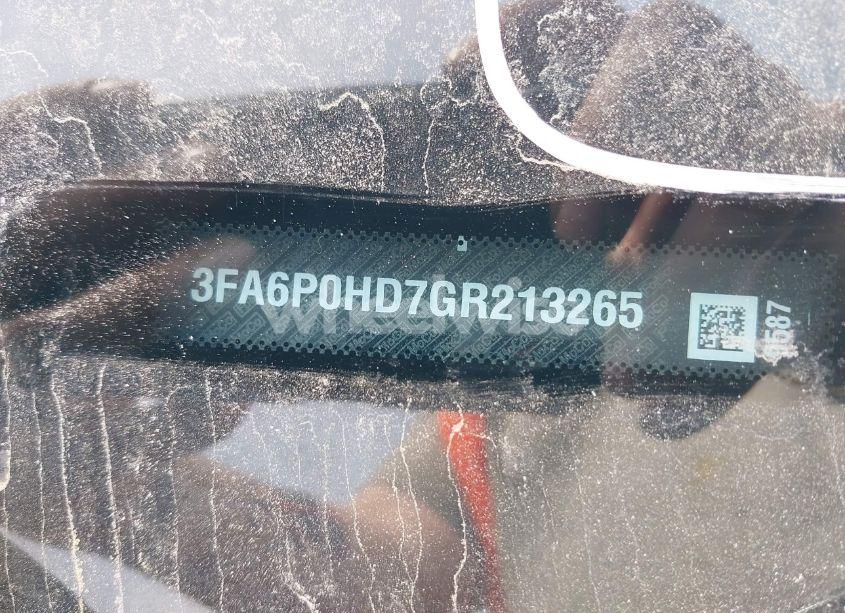 Photo 9 of 2016 Ford Fusion SE (VIN 3FA6P0HD7GR213265)