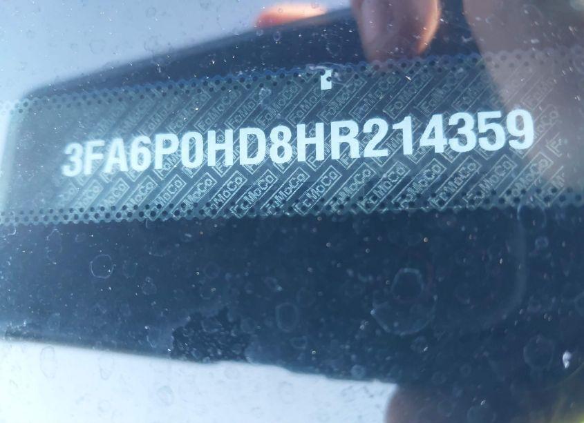 Photo 9 of 2017 Ford Fusion SE (VIN 3FA6P0HD8HR214359)