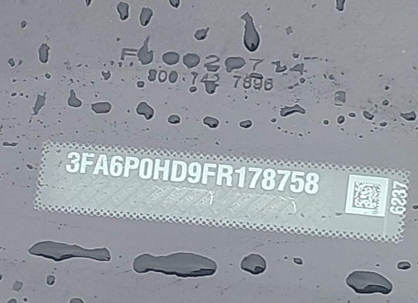 Photo 9 of 2015 Ford Fusion SE (VIN 3FA6P0HD9FR178758)