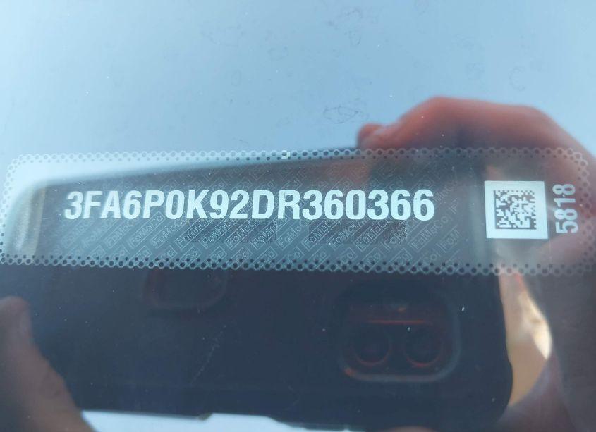 Photo 9 of 2013 Ford Fusion TITANIUM (VIN 3FA6P0K92DR360366)