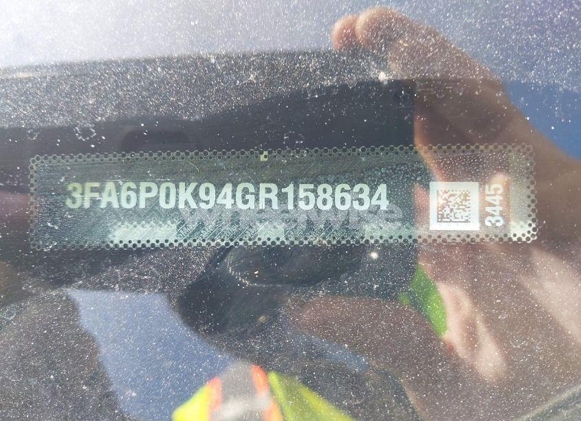 Photo 21 of 2016 Ford Fusion TITANIUM (VIN 3FA6P0K94GR158634)