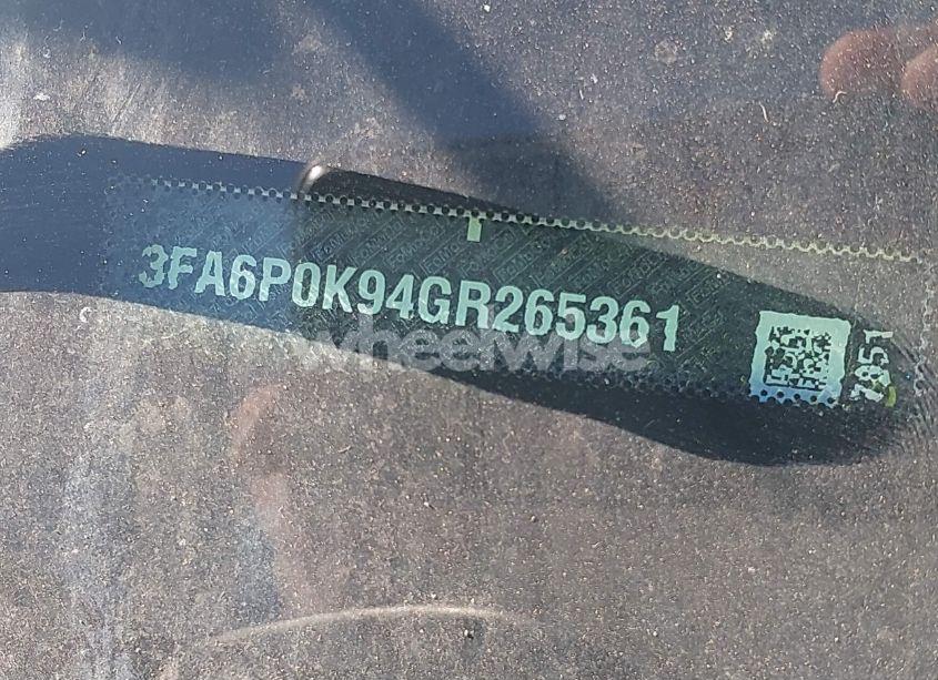 Photo 12 of 2016 Ford Fusion TITANIUM (VIN 3FA6P0K94GR265361)