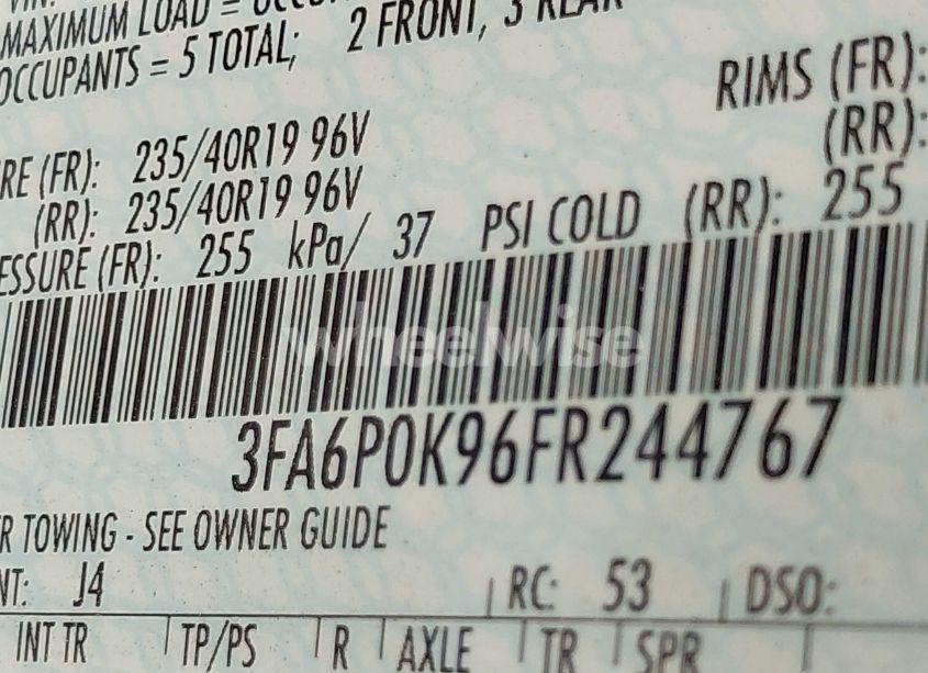 Photo 9 of 2015 Ford Fusion TITANIUM (VIN 3FA6P0K96FR244767)