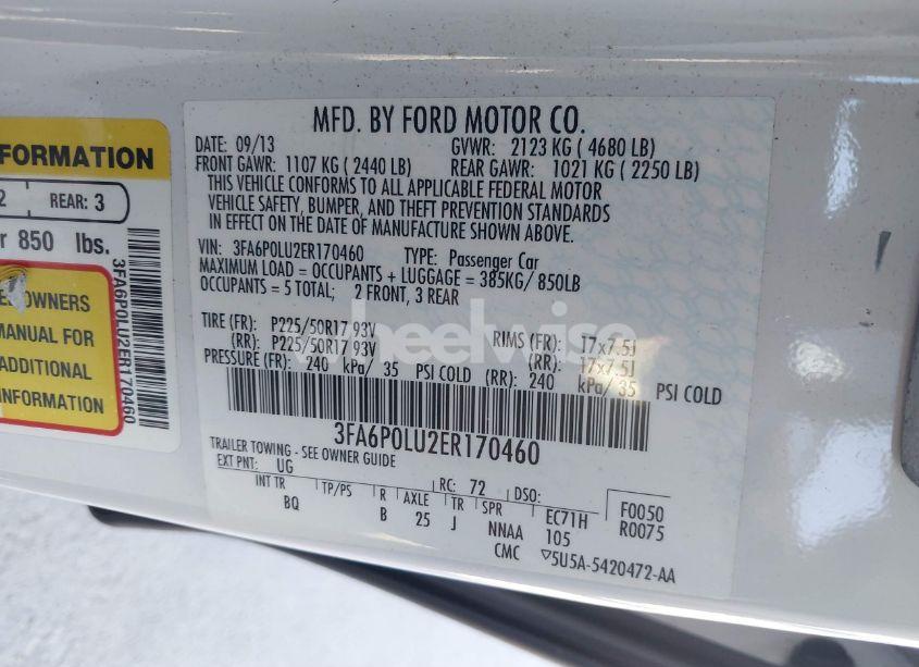 Photo 9 of 2014 Ford Fusion HYBRID SE (VIN 3FA6P0LU2ER170460)