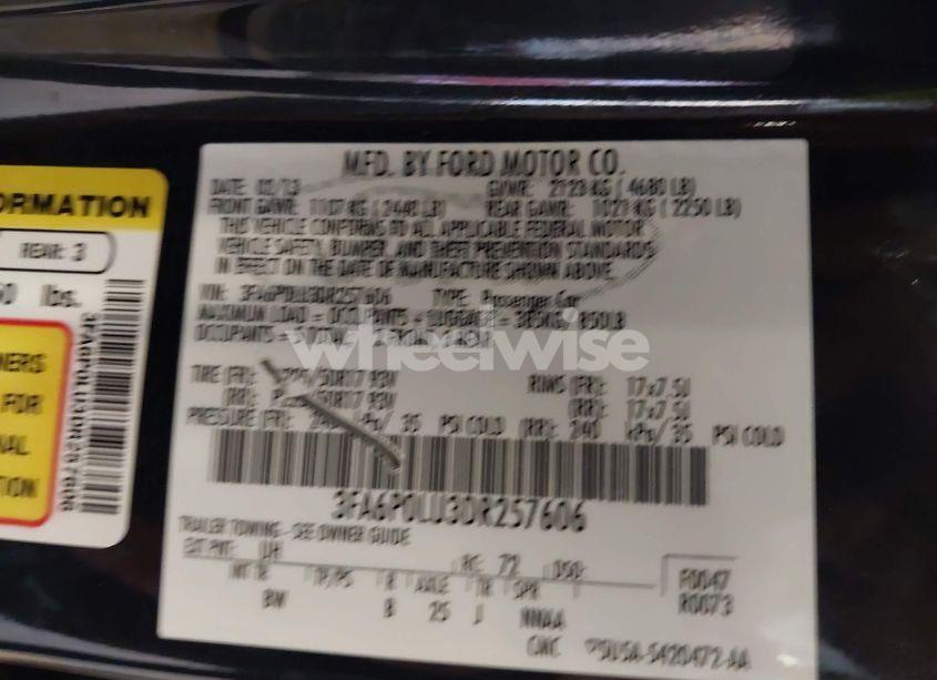 Photo 9 of 2013 Ford Fusion HYBRID SE (VIN 3FA6P0LU3DR257606)