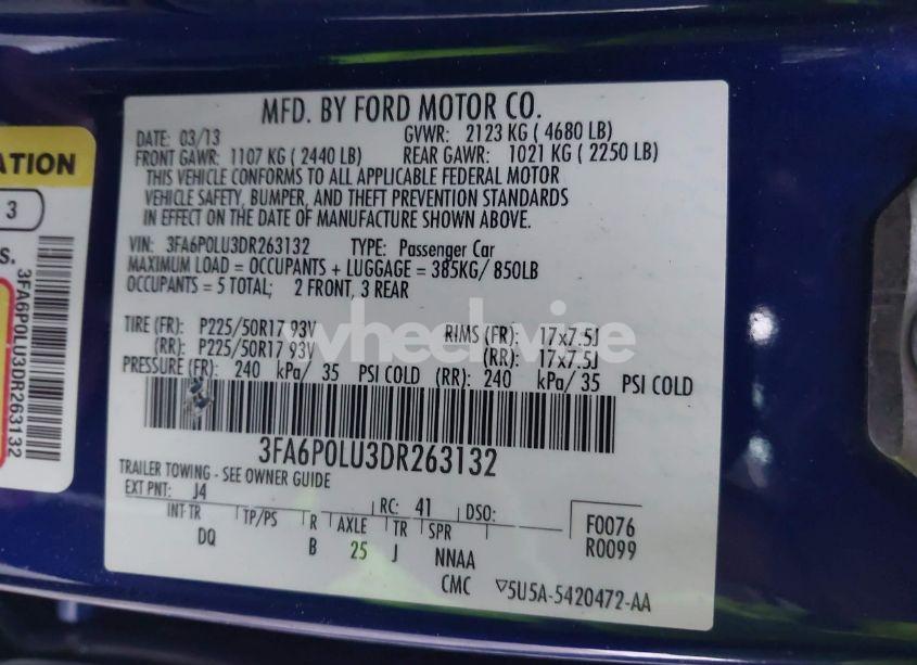 Photo 9 of 2013 Ford Fusion HYBRID SE (VIN 3FA6P0LU3DR263132)