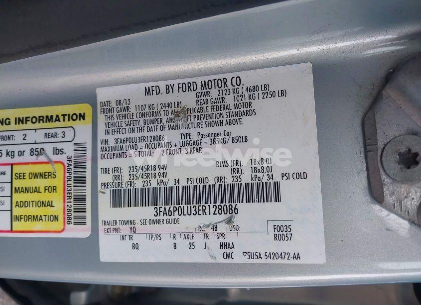 Photo 9 of 2014 Ford Fusion HYBRID SE (VIN 3FA6P0LU3ER128086)