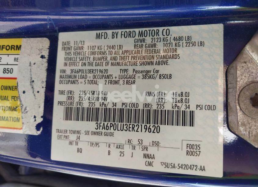 Photo 9 of 2014 Ford Fusion HYBRID SE (VIN 3FA6P0LU3ER219620)