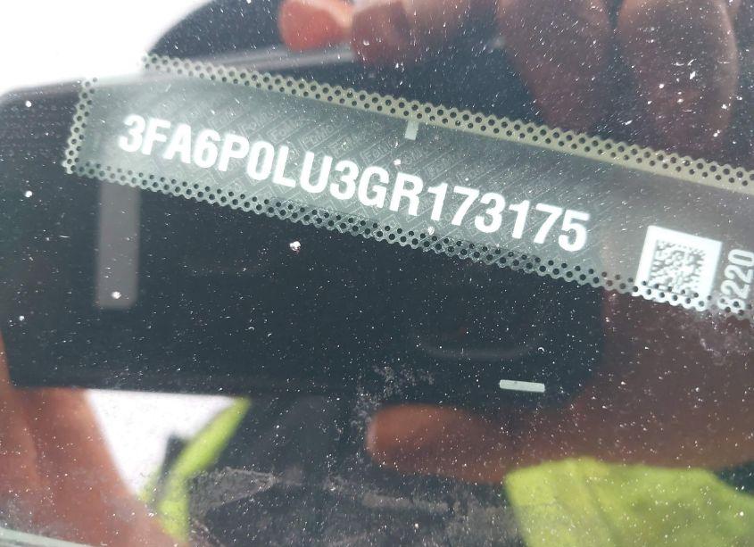 Photo 9 of 2016 Ford Fusion HYBRID SE (VIN 3FA6P0LU3GR173175)