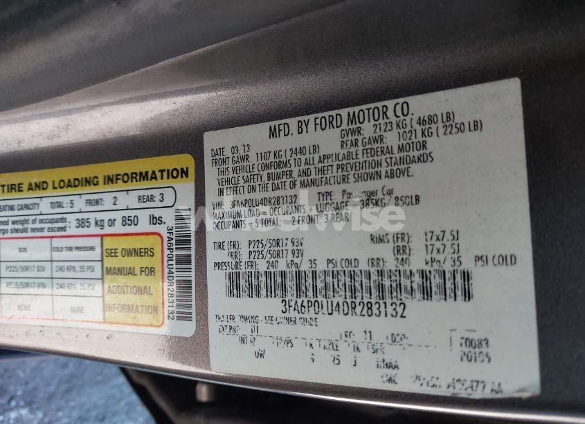 Photo 9 of 2013 Ford Fusion HYBRID SE (VIN 3FA6P0LU4DR283132)