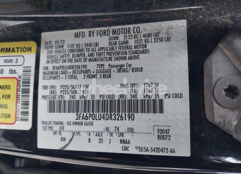 Photo 9 of 2013 Ford Fusion HYBRID SE (VIN 3FA6P0LU4DR326190)