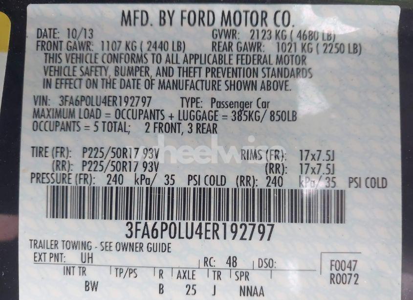 Photo 9 of 2014 Ford Fusion HYBRID SE (VIN 3FA6P0LU4ER192797)