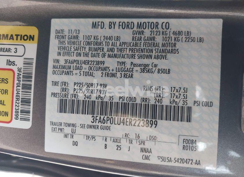 Photo 9 of 2014 Ford Fusion HYBRID SE (VIN 3FA6P0LU4ER223899)