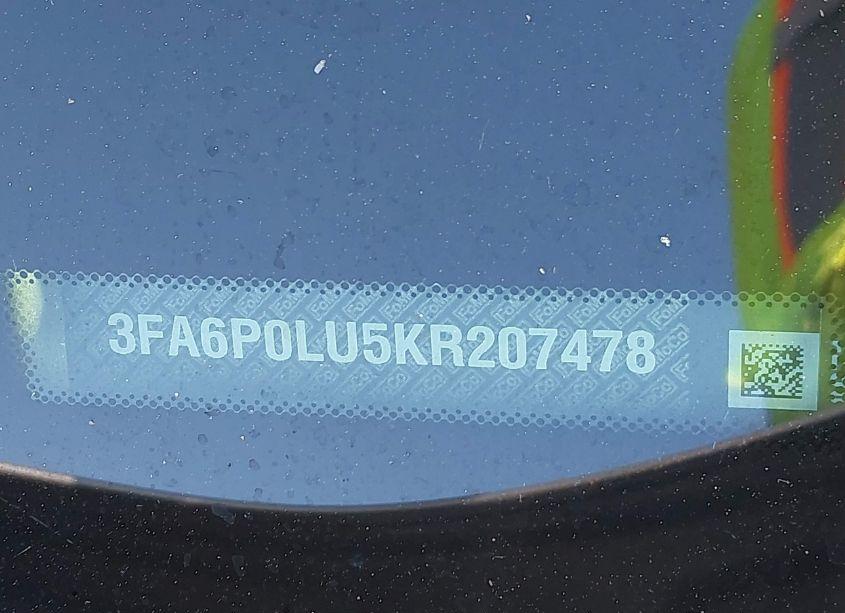 Photo 9 of 2019 Ford Fusion HYBRID SE (VIN 3FA6P0LU5KR207478)