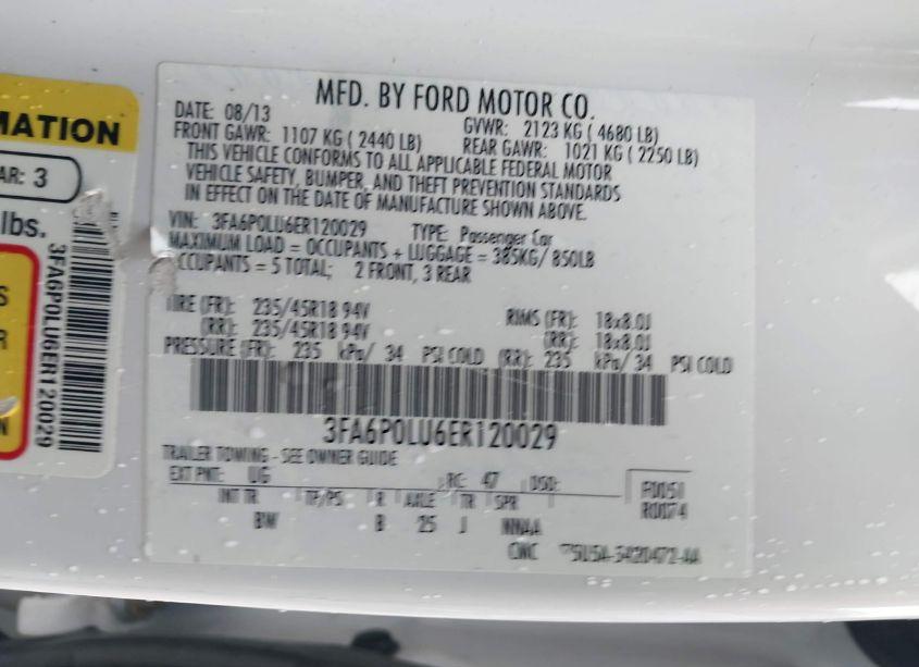 Photo 9 of 2014 Ford Fusion HYBRID SE (VIN 3FA6P0LU6ER120029)
