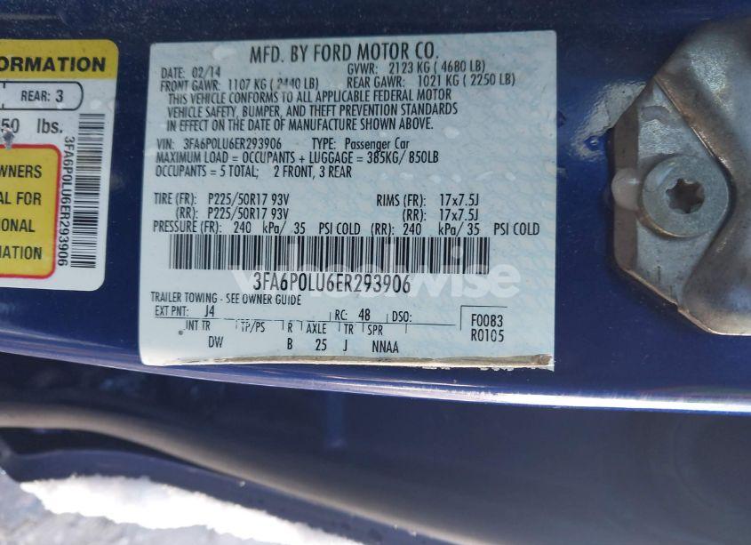 Photo 9 of 2014 Ford Fusion HYBRID SE (VIN 3FA6P0LU6ER293906)